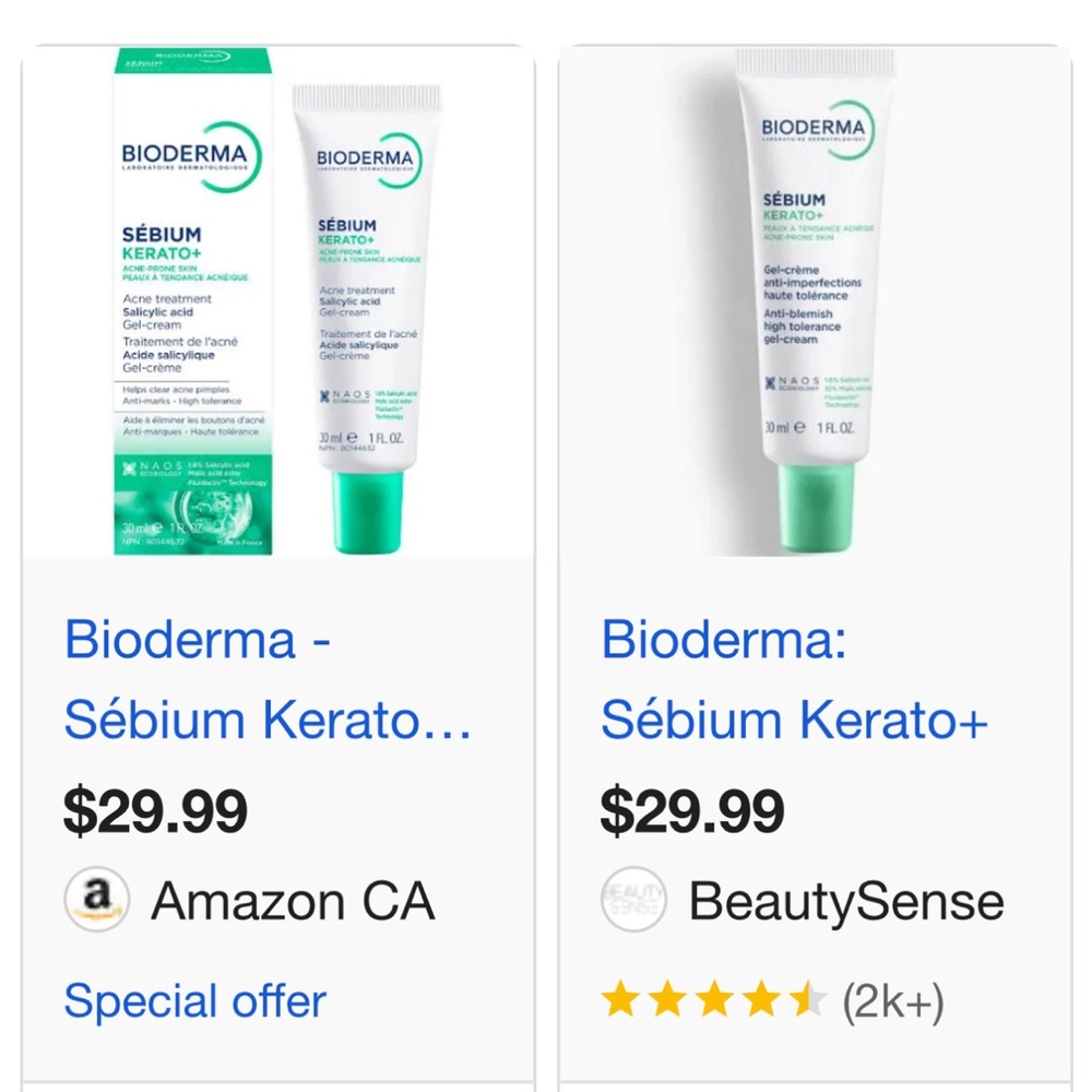 Bioderma Sébium Kerato+ Gel-Crème Acne Treatment - Green